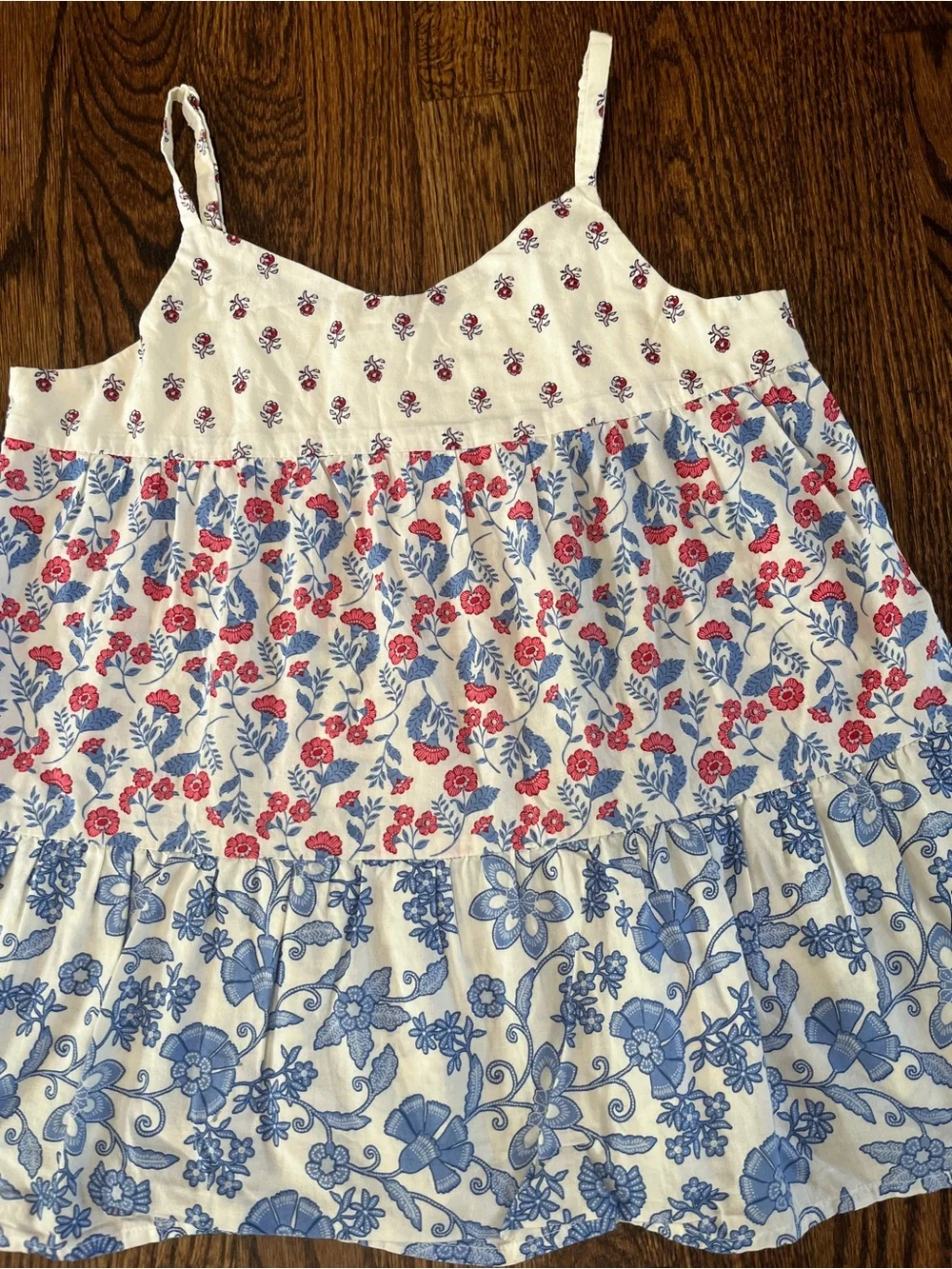 Gap Kids Girls Floral Tiered Cami Tank Top Size L (10) Boho Summer